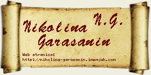 Nikolina Garašanin vizit kartica